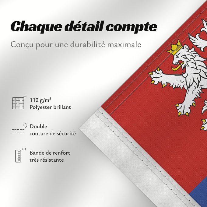 Détails sur ce drapeau : Liberec Region	Région de Liberec	Región de Liberec	Region Liberec	Regione di Liberec