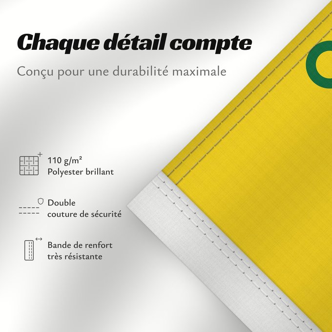 Détails sur ce drapeau : Auvergne Region Auvergne in France Région Auvergne en France Auvèrnia