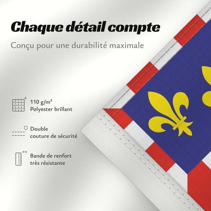 Détails sur ce drapeau : Bourgogne Region of Burgundy Région Bourgogne Región Borgoña Burgund Borgogna Banniel Bourgogn Burgundiae Borgonha