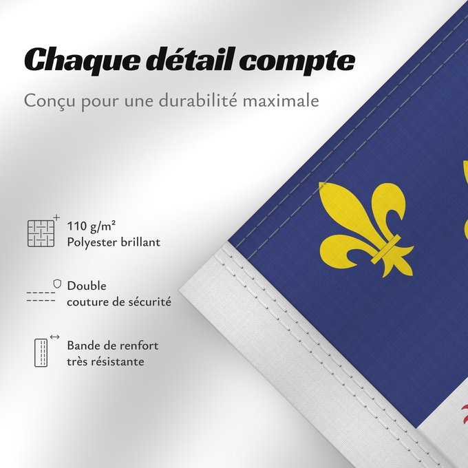 Détails sur ce drapeau : Picardie	Region Picardie in France	Région Picardie en France	Picardo	Picard
