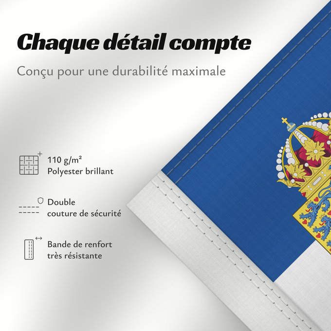 Détails sur ce drapeau : Personal flag of Queen Frederica of Greece	The Personal flag of Queen consort Frederica of Greece	Drapeau personnel de la reine Frédérique de Grèce	Bandera personal de la Reina Federica de Grecia	Persönliche Flagge von Königin Friederike von Griechenland	
