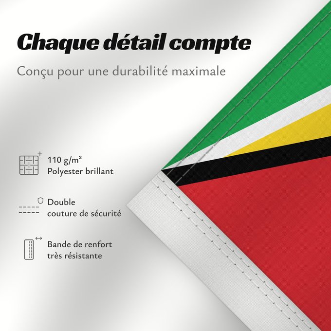 Détails sur ce drapeau : Guyana	Guiana	Wayana wiphala	Gujano	Gwayana	Wayana unancha	Флаг Гайаны	Guyanas	Quốc kỳ Guyana