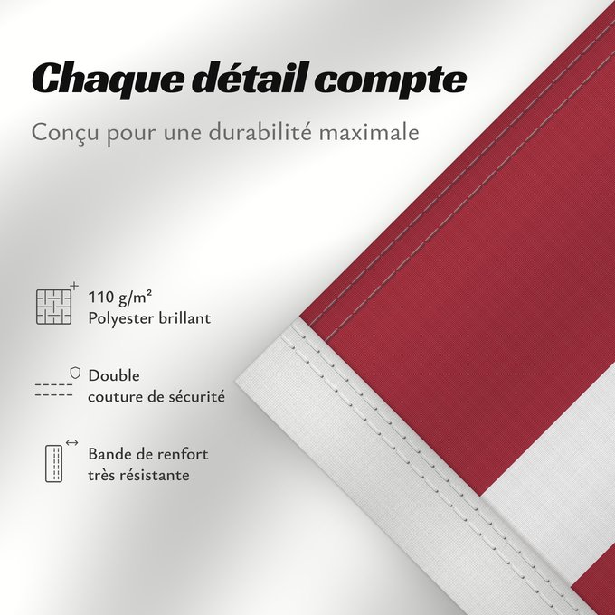 Détails sur ce drapeau : Latvia	Lettonie	Letonia	Lettland	Lettone	Letland	Letónia	Łotwy	Сцяг Латвіі	Сьцяг Латвіі	Национално знаме на Латвия	Lotyšská vlajka	Letlands	Σημαία της Λεττονίας	Latvio	Läti lipp	Latvian	Laitvia	Latvije	Lettország	ლატვიის დროშა	Latvijos	Latvejas karūgs	Lat