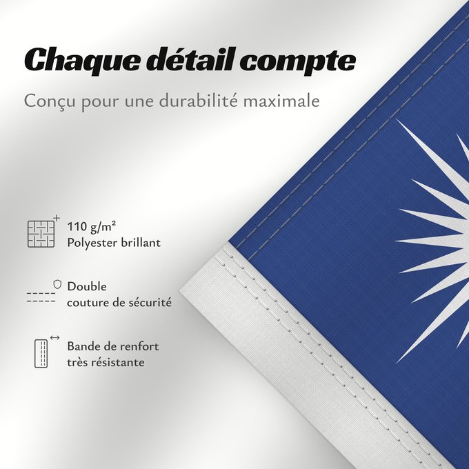 Détails sur ce drapeau : Marshall Islands Marshall Islas Marshall Marshallinseln Isole Marshall Marshalleilanden Marshallovih otokov