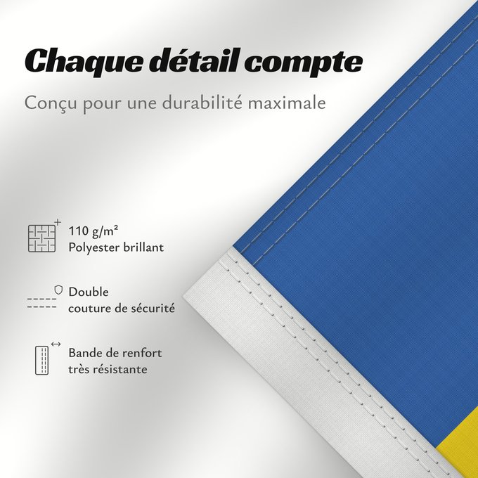 Détails sur ce drapeau : Ukraine	L Ukraine	Ucrania	Dell Ucraina	Oekraïne	Ucrânia	Ukrainy	علم أوكرانيا	Ukrayna bayrağı / Ukrayna бајрағы	Сцяг Украіны	Сьцяг Украіны	Знаме на Украйна	Ukraina	Украина байрагъы	Ukrajiny	Оукра́ины зна́мѧ	Σημαία της Ουκρανίας	Ukrainio	Ukrainan	Ukraina ba