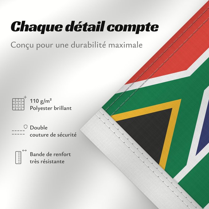 Détails sur ce drapeau : Naval Ensign of South Africa