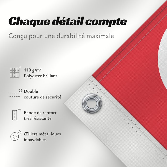 Détails sur ce drapeau : Singapore	Singapour	Singapur	Singapuru	علم سنغافورة	Singapuro	Singapura	Флаг Сингапура	Singapurja	சிங்கப்பூரி்ன் கொடி	​新加坡国旗