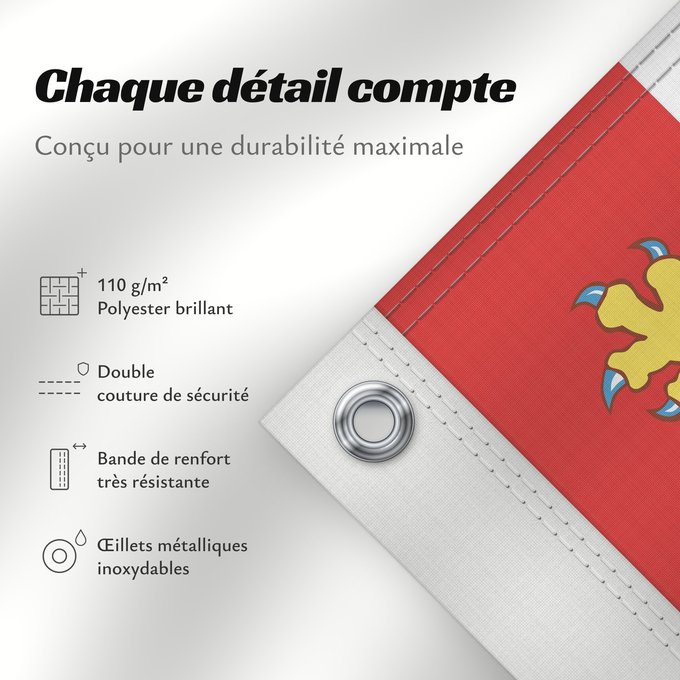 Détails sur ce drapeau : Prince Edward Island	L Île-du-Prince-Édouard	Isola del Principe Edoardo	Banniel Enez ar Priñs Edouarzh