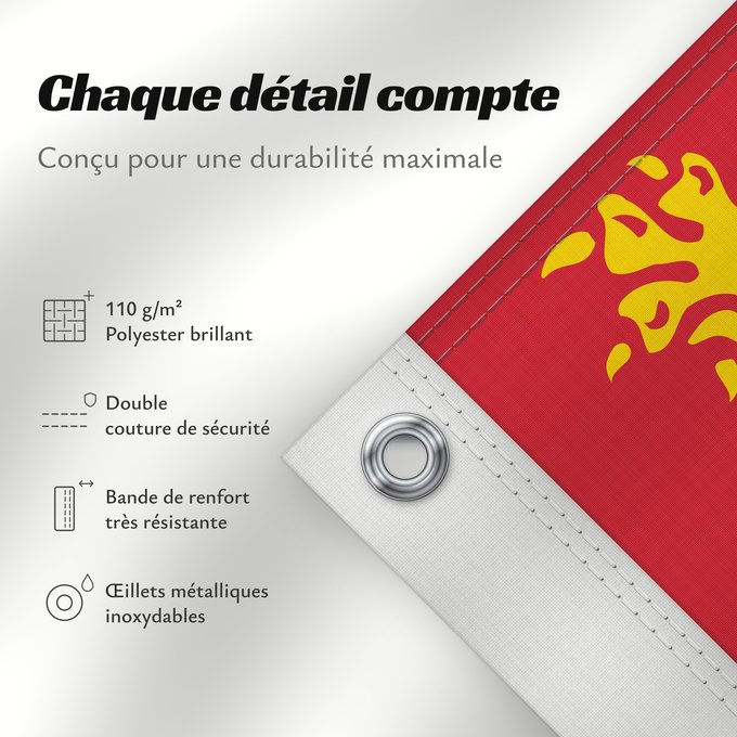 Détails sur ce drapeau : New Brunswick New Brunswick Nouveau-Brunswick Nuevo Brunswick Nuovo Brunswick Banniel proviñs New Brunswick