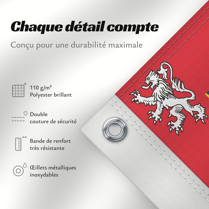 Détails sur ce drapeau : Unofficial flag of Pays-de-la-Loire Unofficial flag of the region Pays-de-la-Loire in France Non officiel de la région Pays-de-la-Loire Países del Loira Pays de la Loire Los Païses de Léger