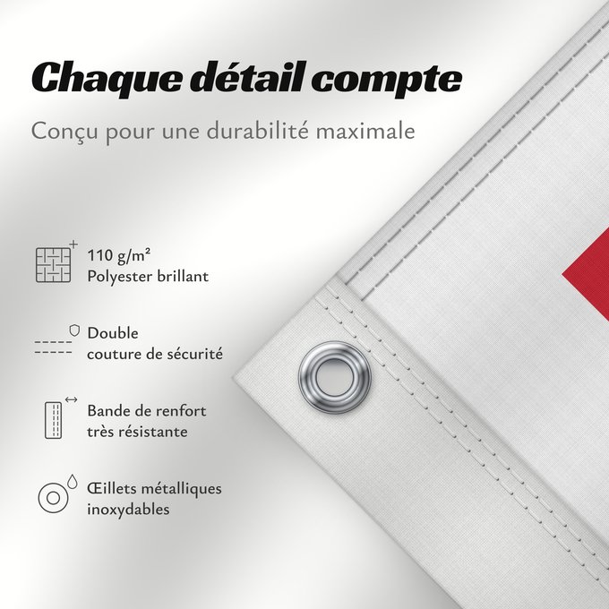 Détails sur ce drapeau : Malta	Malte
