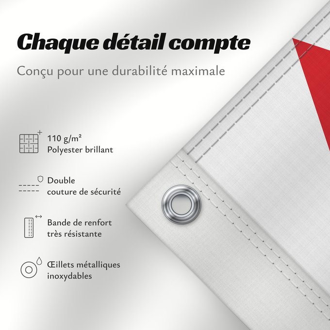 Détails sur ce drapeau : Monaco XIV-XVIII Mónaco XIV-XVIII