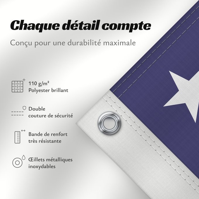 Détails sur ce drapeau : American flag with 49 stars 49 Star US