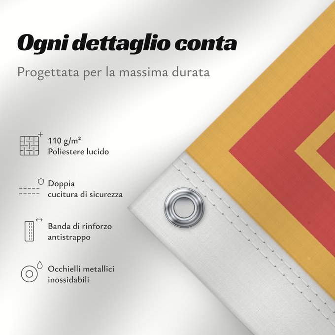 Dettagli sulla bandiera: Veneto	Vector flag of Veneto	région de la Vénétie	Véneto	Venetien	Vettoriale del Veneto