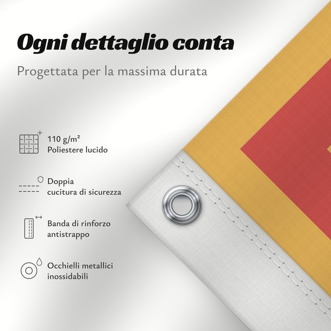 Dettagli sulla bandiera: Veneto	Vector flag of Veneto	région de la Vénétie	Véneto	Venetien	Vettoriale del Veneto