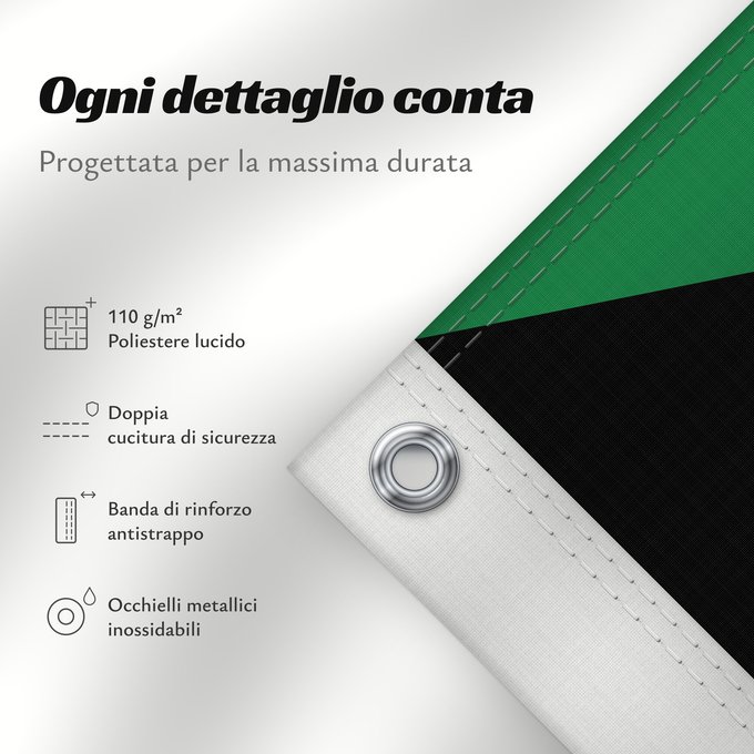 Dettagli sulla bandiera: Kuwait	Koweït	Kuwaitlabel QS Les