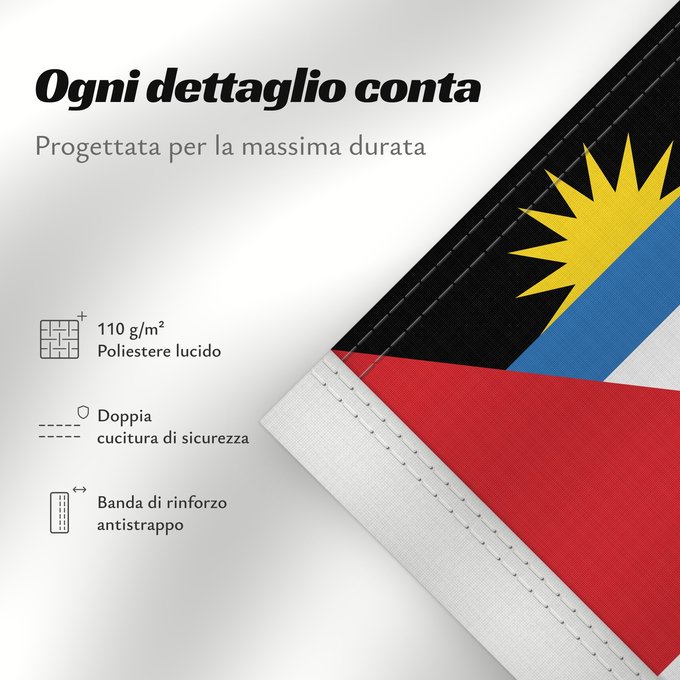 Dettagli sulla bandiera: Coastguard Ensign of Antigua and Barbuda