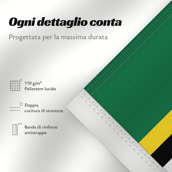 Dettagli sulla bandiera: Dominica Dominique Dominica lipp Dominican ドミニカ国の国旗 Флаг Доминики Dominike Dominicas