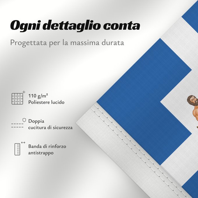 Dettagli sulla bandiera: Greek Royal Flag 1863 The reported first Royal Standard of Greece, ca