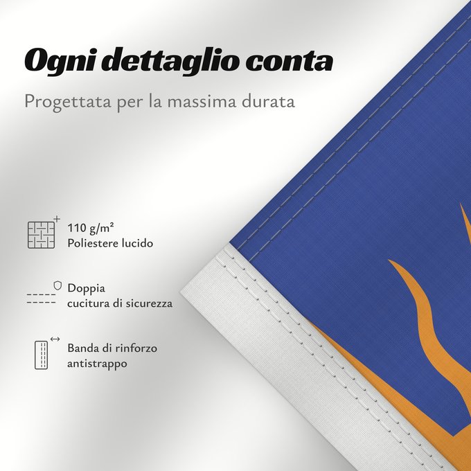 Dettagli sulla bandiera: Sunburst Modern design of the Irish nationalist Sunburst flag