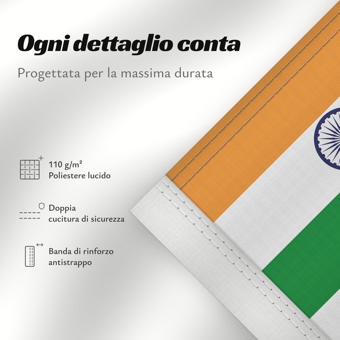Dettagli sulla bandiera: Naval Ensign of India 2001 04
