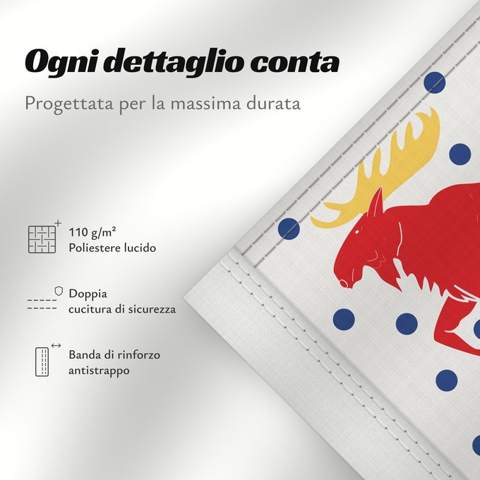 Dettagli sulla bandiera: Gävleborgs län vapenflagga Gävleborg County in Sweden comté de Gävleborg Gävleborg Gävleborgs län Gävleborg County Gävleborgs läns vapenflagga