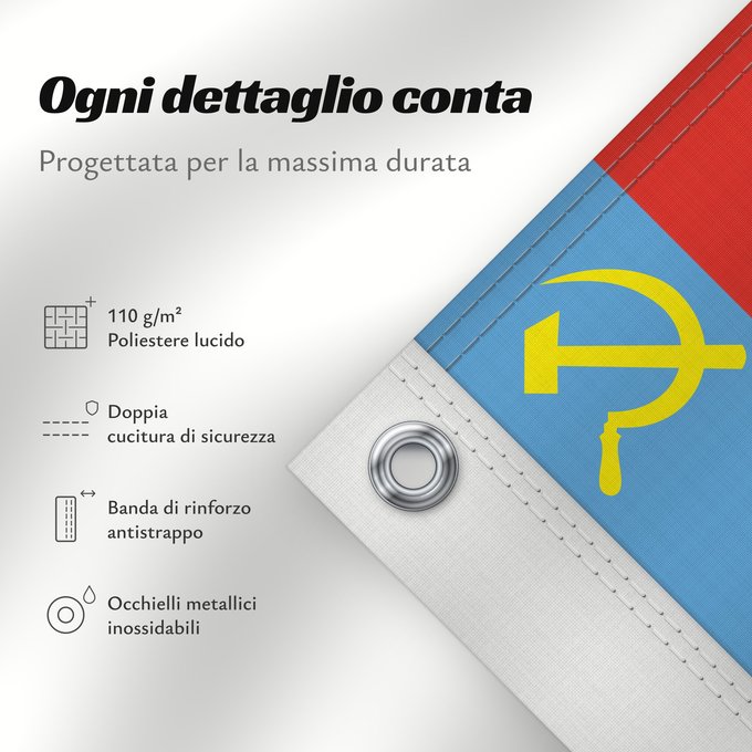 Dettagli sulla bandiera: Vladimir Oblast	L Oblast de Vladimir	Óblast de Vladímir	Oblast Wladimir	Oblast 'di Vladimir	Vladimirin alueen	Флаг Владимирской области
