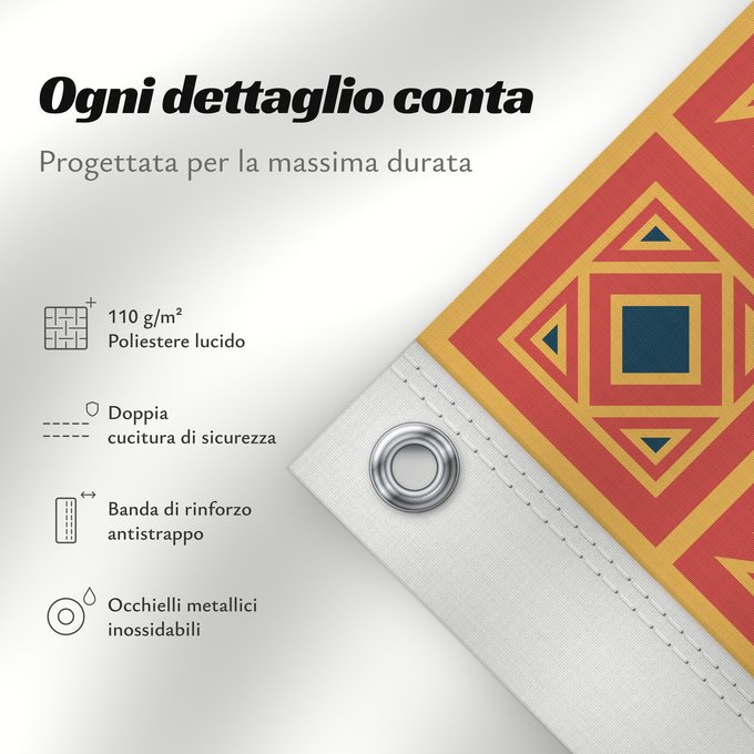 Dettagli sulla bandiera: Veneto Vector flag of Veneto région de la Vénétie Véneto Venetien Vettoriale del Veneto