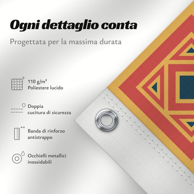 Dettagli sulla bandiera: Veneto	Vector flag of Veneto	région de la Vénétie	Véneto	Venetien	Vettoriale del Veneto