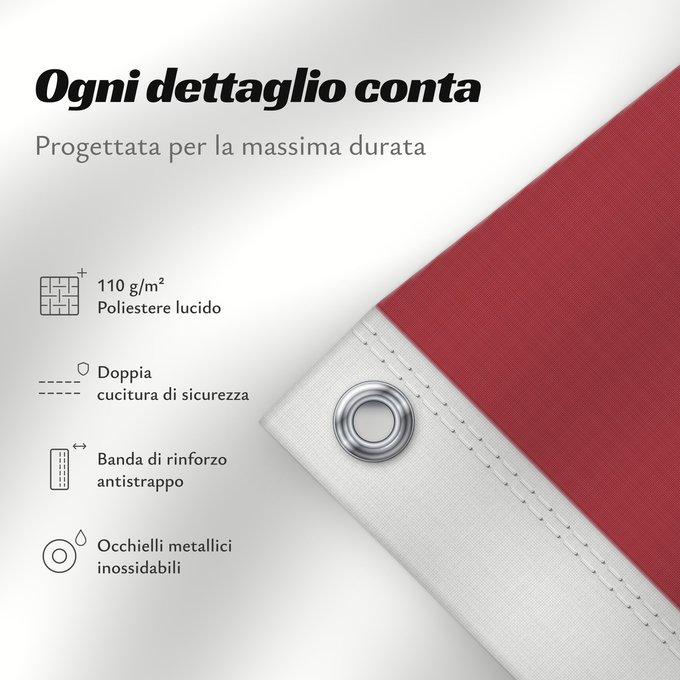 Dettagli sulla bandiera: Latvijas valsts karoga vimpeļa