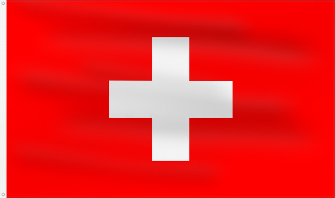 Flag, with two metal eyelets and reinforced hoist: Civil Ensign of Switzerland Switzerland at sea Pavillon naval de la Suisse Suiza (paisaje) Schweizer Flagge zur See Svizzera (paesaggio)