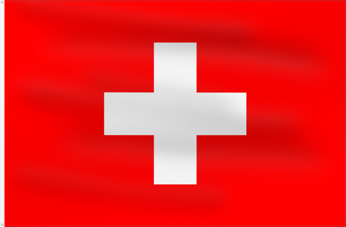 Flag, with two metal eyelets and reinforced hoist: Civil Ensign of Switzerland Switzerland at sea Pavillon naval de la Suisse Suiza (paisaje) Schweizer Flagge zur See Svizzera (paesaggio)