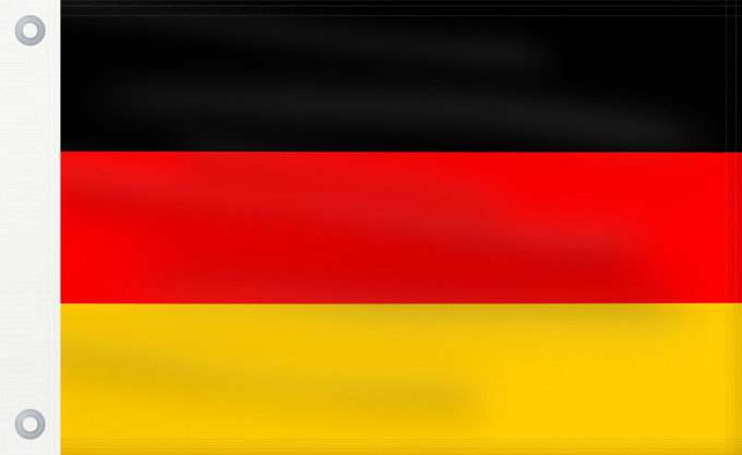 Flag, with two metal eyelets and reinforced hoist: Germany Allemagne Alemania Deutschland Germania