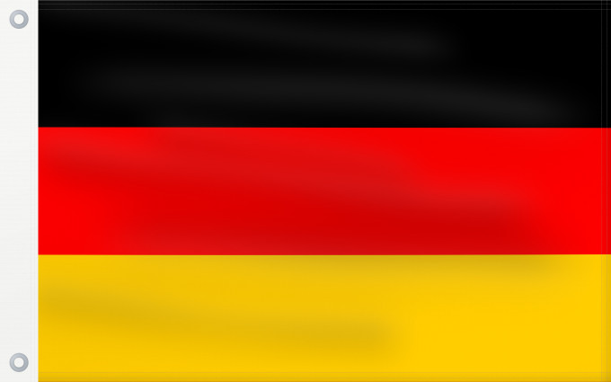 Flag, with two metal eyelets and reinforced hoist: Germany Allemagne Alemania Deutschland Germania