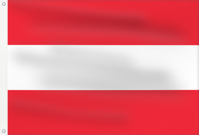 Flag, with two metal eyelets and reinforced hoist: Austria Austria with the red in the Austrian national colours which was official ordered within the Austrian Armed Forces Bundesheer in the characteristic Pantone 032 C” since May 2018 the Red is ordered in the characteristic Pantone 186 C” L Autrich
