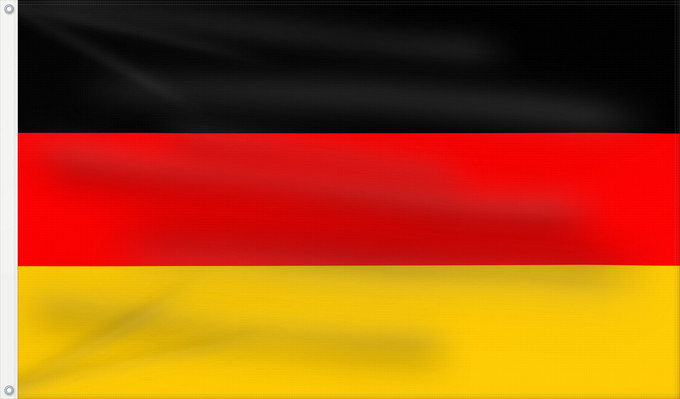 Flag, with two metal eyelets and reinforced hoist: Germany	Allemagne	Alemania	Deutschland	Germania