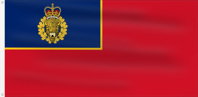 Flag, with two metal eyelets and reinforced hoist: Royal Canadian Mounted Police Corps Ensign of the Royal Canadian Mounted Police Enseigne de corps de la Gendarmerie royale du Canada