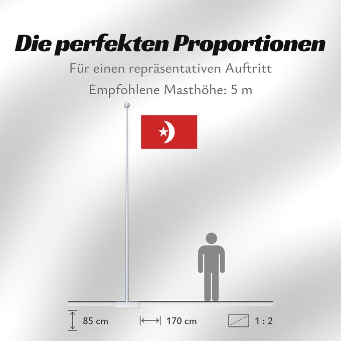 Proportionen der Flagge: Umm al-Qaiwain Umm al-Quwain علم إمارة أم القيوين