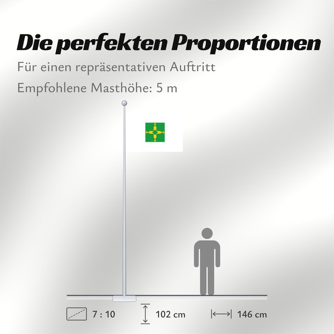 Proportionen der Flagge: Distrito Federal