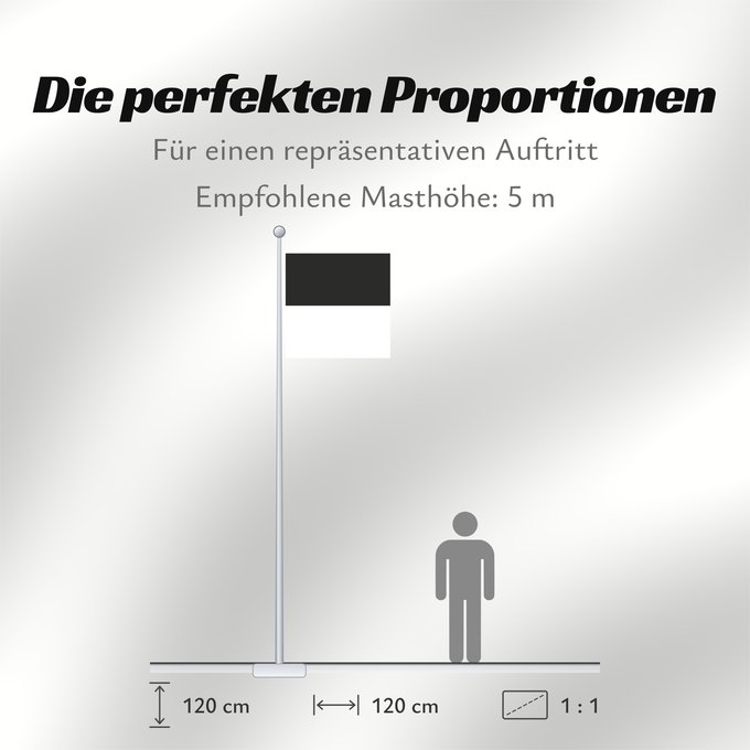 Proportionen der Flagge: Canton of Fribourg Fribourg Kanton Freiburg