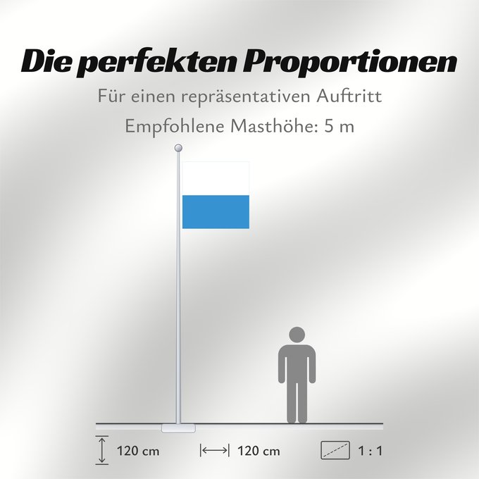 Proportionen der Flagge: Canton of Lucerne	Lucerne	Luzern	Erba medica