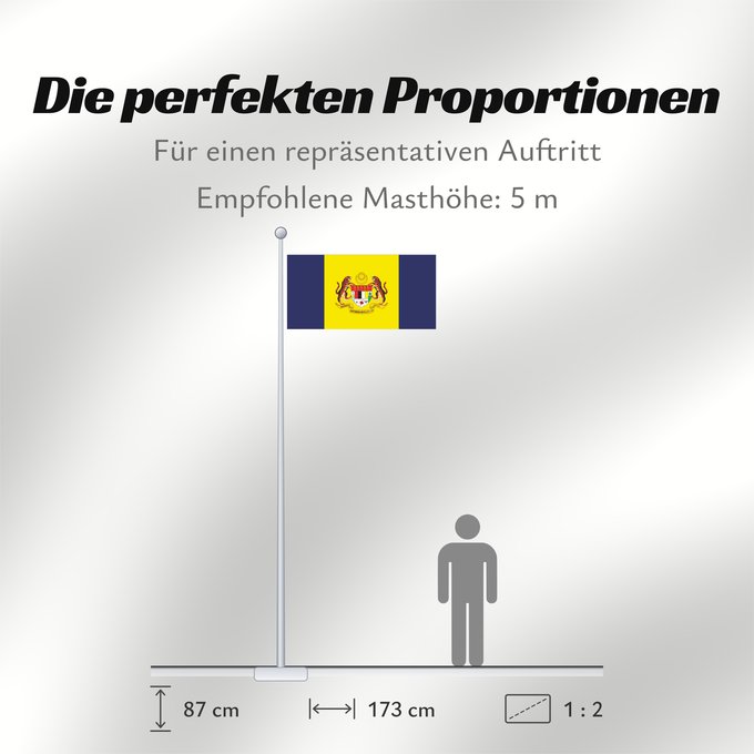 Proportionen der Flagge: Putrajaya Putrajaya, Malaysia Putrajaya