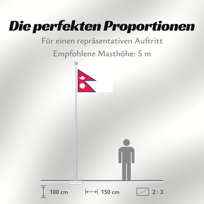 Proportionen der Flagge: Nepal	Népal	علم نيبال	নেপালের জাতীয় পতাকা	নেপালর ফিরালহান	Banniel Nepal	Nepala	Nepálská vlajka	Σημαία του Νεπάλ	Nepalo	Nepali lipp	Nepalgo bandera	Nepalin	नेपाल का ध्वज	Nepál	ネパールの国旗	Nepālas	Знаме на Непал	Nepals flagg	नेपालको झण्डा	Det nepalske flagget	