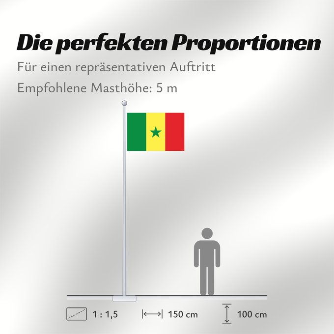 Proportionen der Flagge: Senegal	Sénégal	Senegalo	پرچم سنگال	Senegala