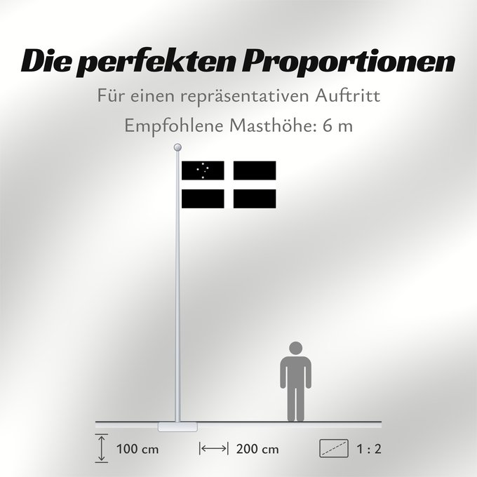 Proportionen der Flagge: Australian Cornish herritage