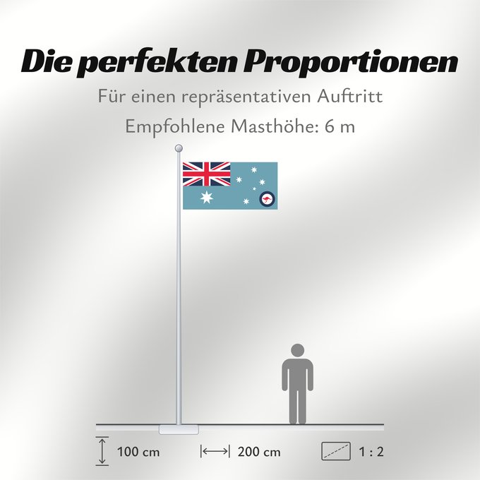 Proportionen der Flagge: Ensign of the Royal Australian Air Force