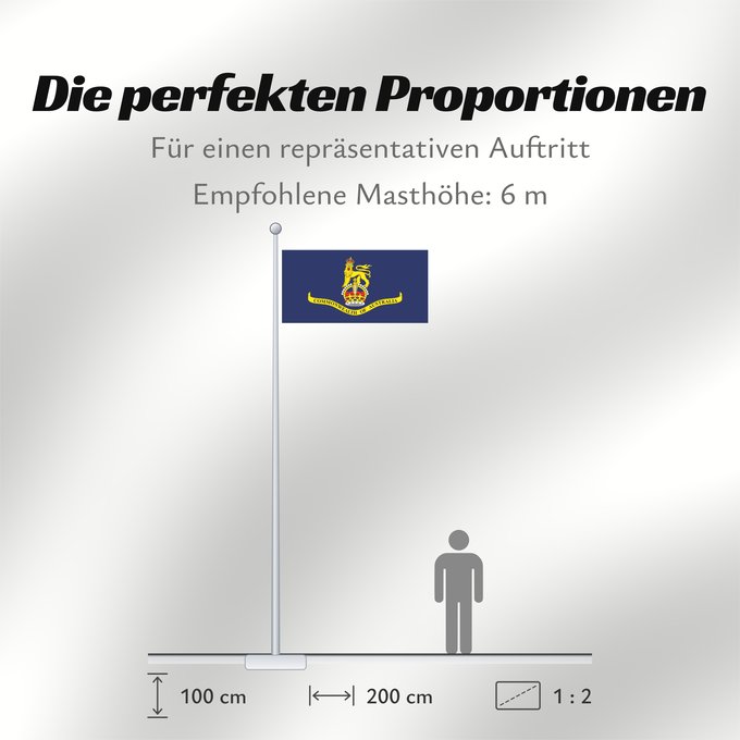 Proportionen der Flagge: Governor-General of Australia	Governor General of Australia  1936–1953   2024 – present	Gouverneur général d'Australie (1936–1953, 2024–présent)	Gobernador General de Australia (1936–1953, 2024–presente)	Generalgouverneur von Australien (1936–1953, 2024–h