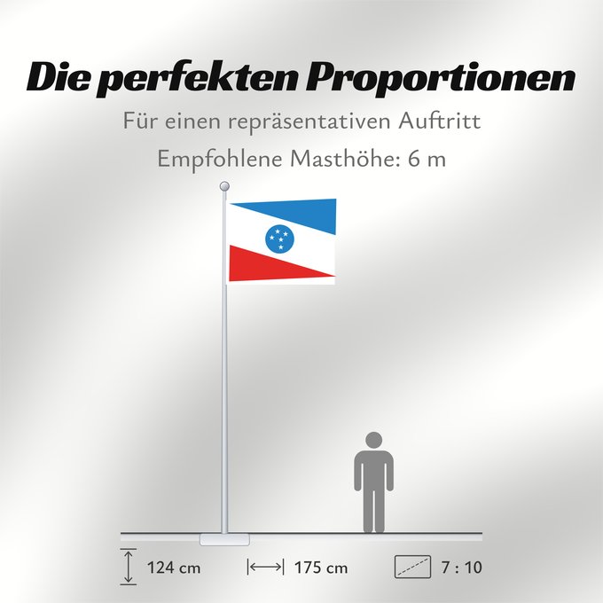 Proportionen der Flagge: Jaguaripe Municipality of Jaguaripe in Bahia, Brazil