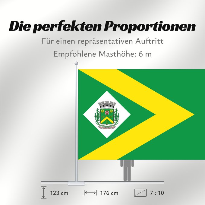 Proportionen der Flagge: SantaBarbaradOeste SaoPaulo Brasil	Santa Bárbara d'Oeste	Município de Santa Bárbara d Oeste no Estado de São Paulo