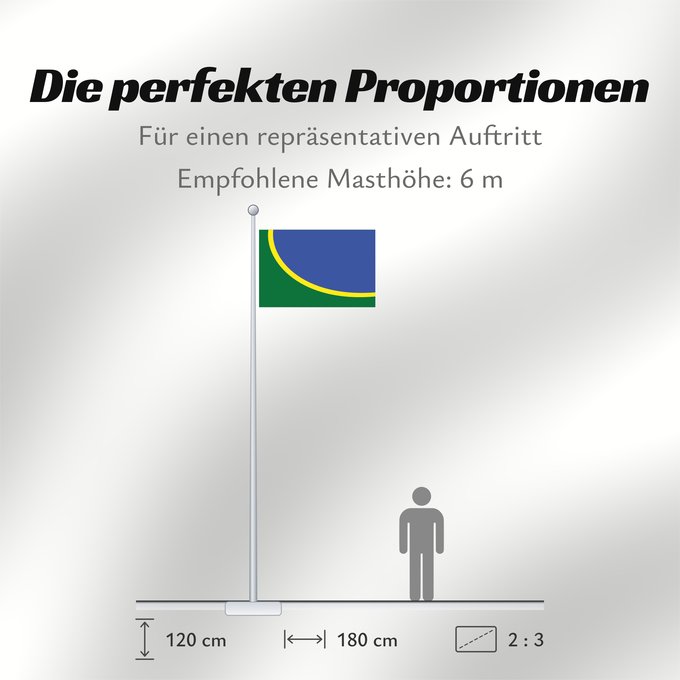 Proportionen der Flagge: Sobradinho  DF	Administrative region of Sobradinho	Sobradinho (District fédéral)	Sobradinho (Distrito Federal)	Sobradinho (Bundesdistrikt)	Sobradinho (Distretto Federale)	Região administrativa de Sobradinho